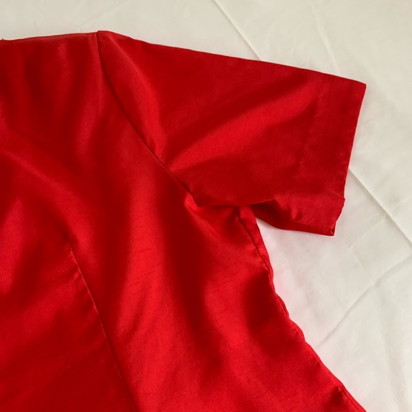 Vintage Red Blouse - Picture 7 of 9